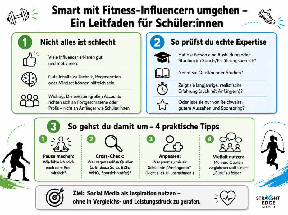 Smart mit Fitness-Influencern umgehen – Leitfaden für Schüler:innen