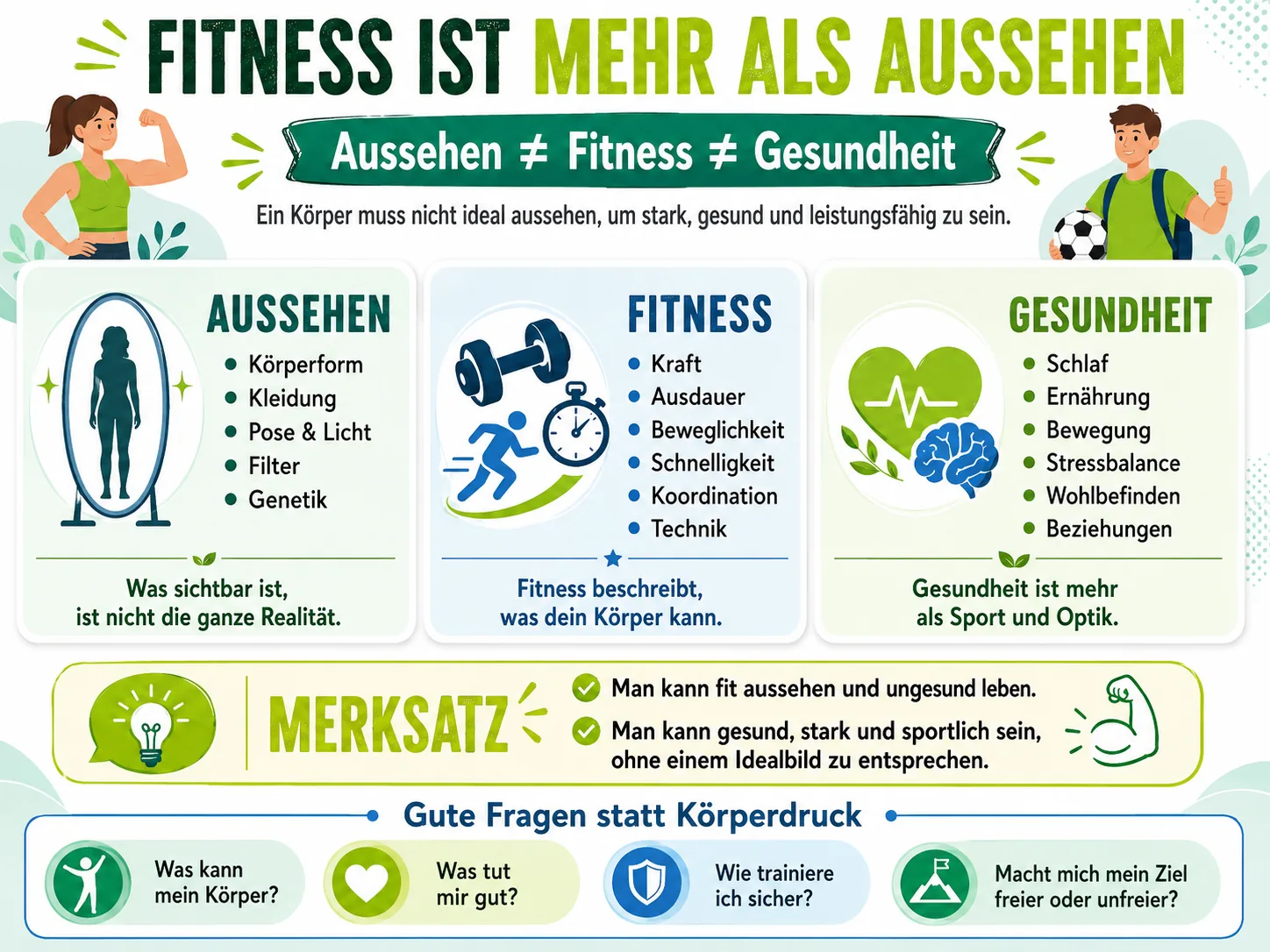 Infografik: Körperbilder und Schönheitsideale im Sportunterricht