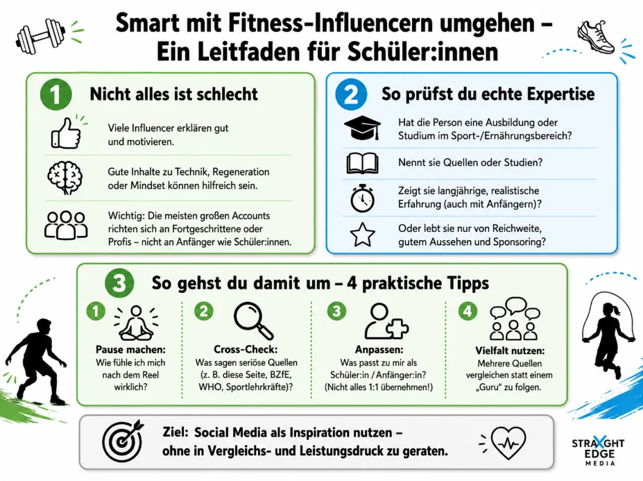 Smart mit Fitness-Influencern umgehen – Leitfaden für Schüler:innen