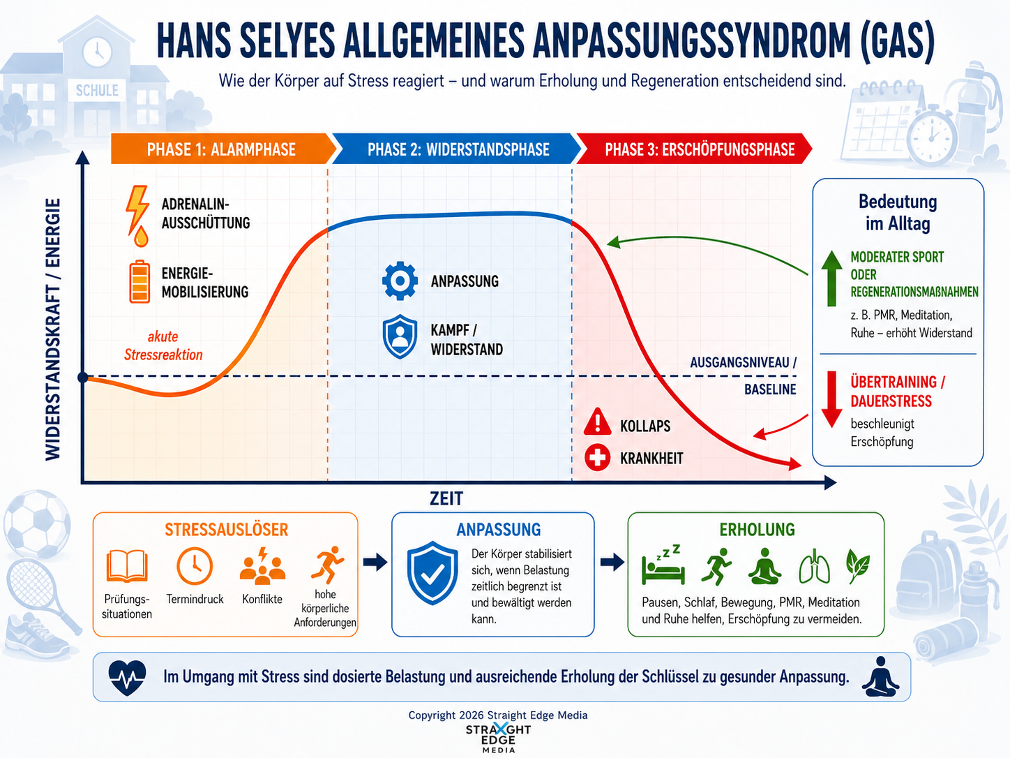 Allgemeines Anpassungssyndrom (GAS) nach Selye