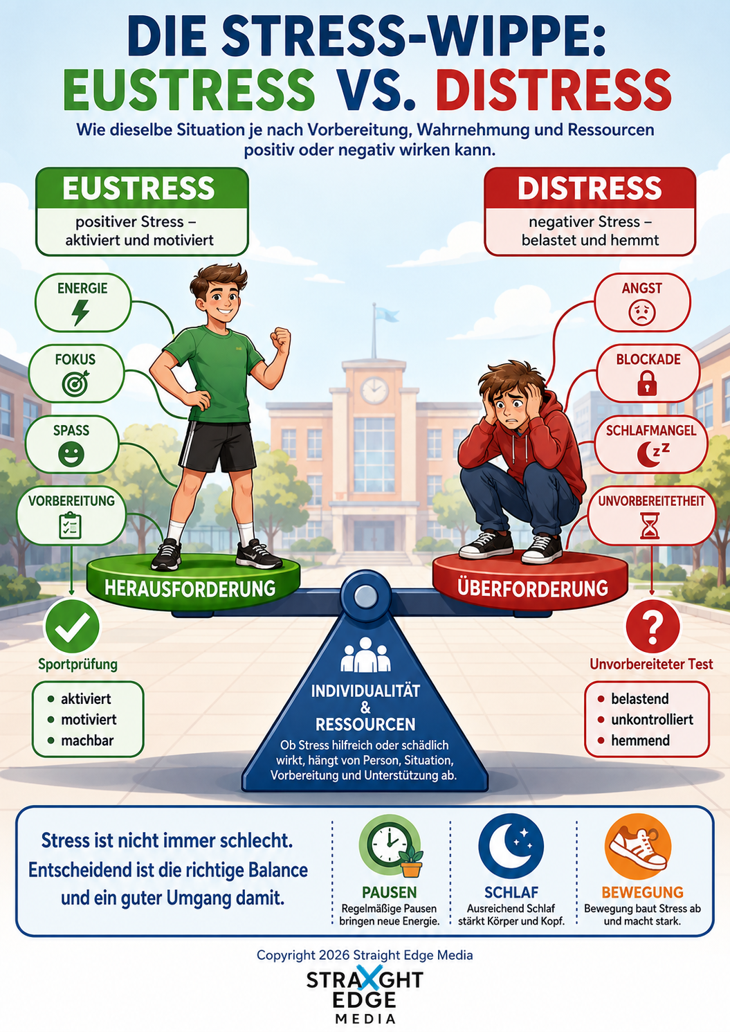 Die Stresswaage – Eustress und Distress