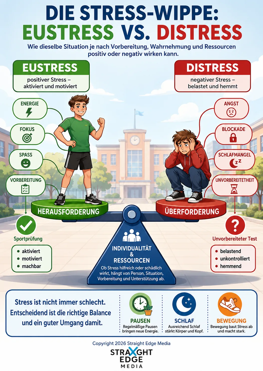 Die Stresswaage – Eustress und Distress